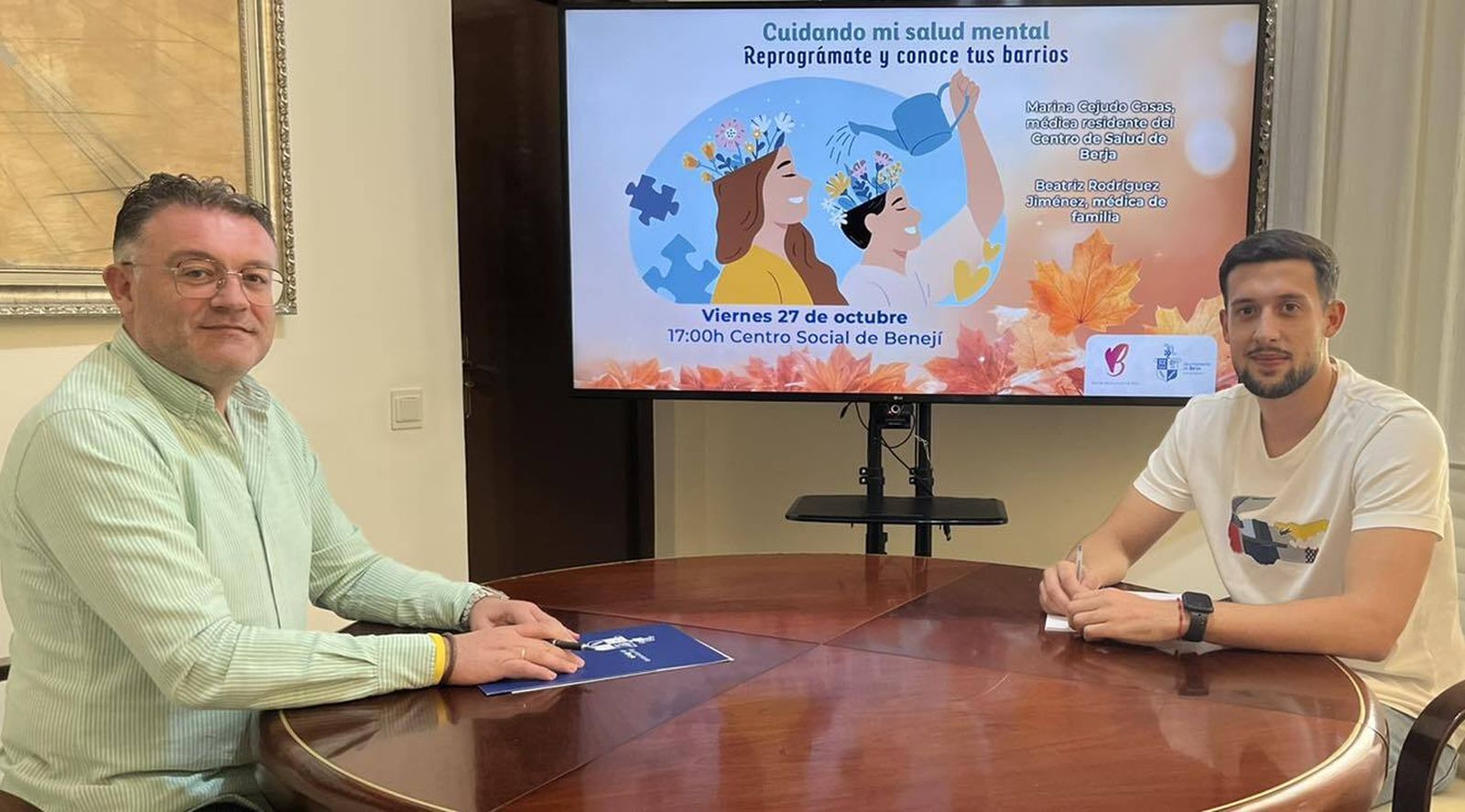 El alcalde de Berja, José Carlos Lupión, y el concejal de Deportes Matías Sánchez