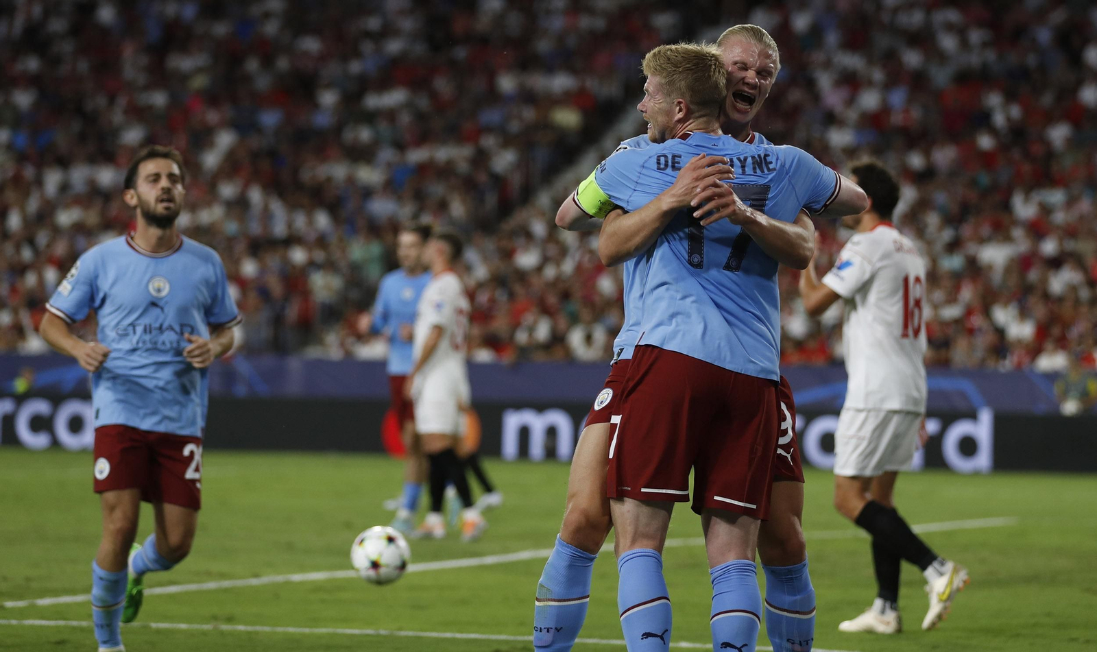 Las imágenes del Sevilla fc- Manchester City fc