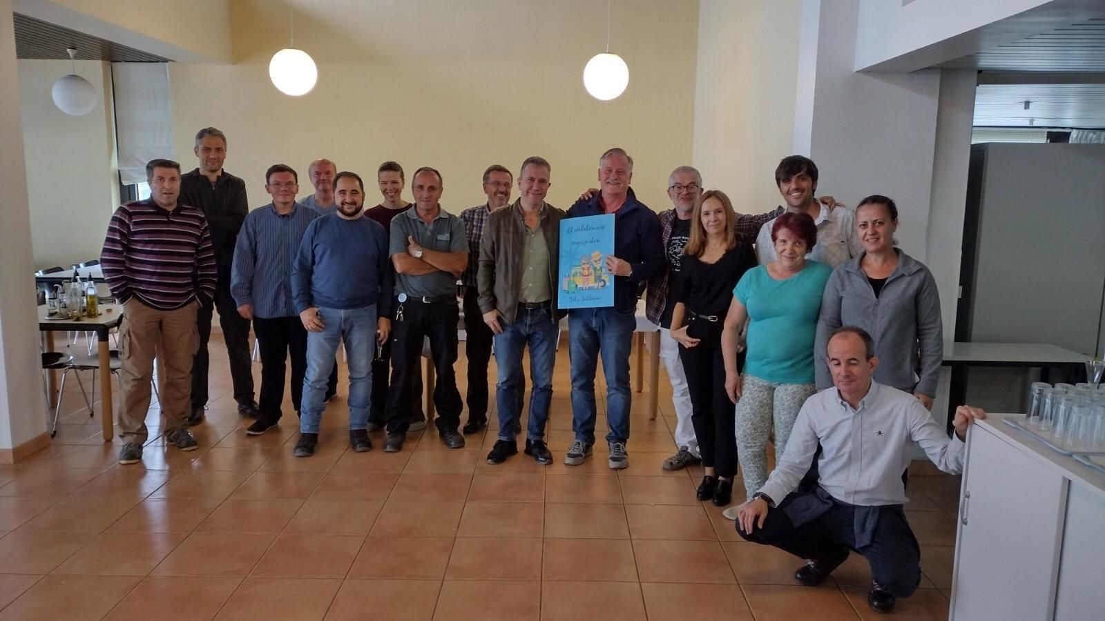 Buena parte del grupo actual de investigadores de Calar Alto durante la despedida del Martin Roth.