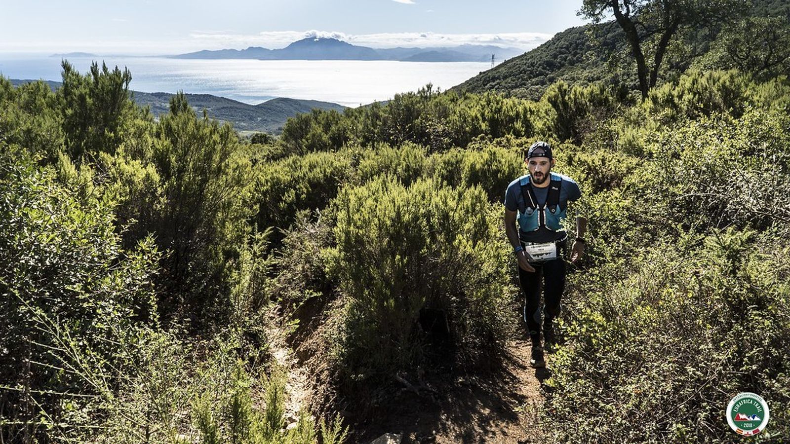 Un participante, durante una edición del Euráfrica Trail