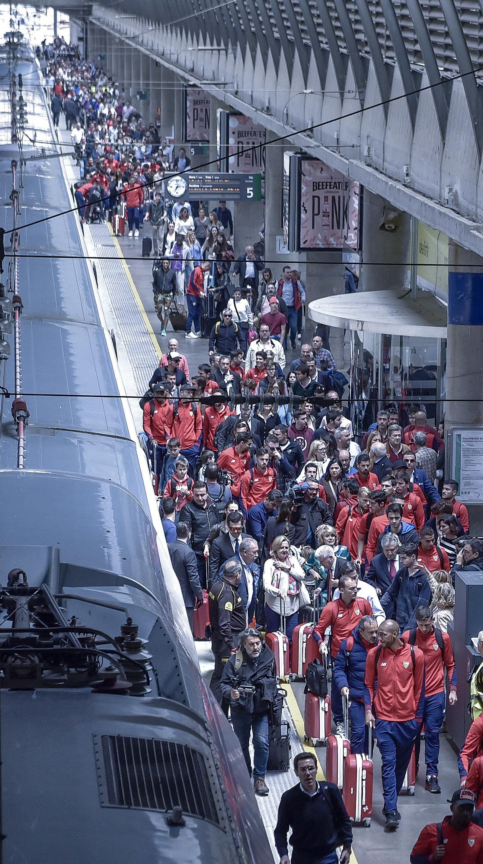 Las imágenes de la llegada del Sevilla