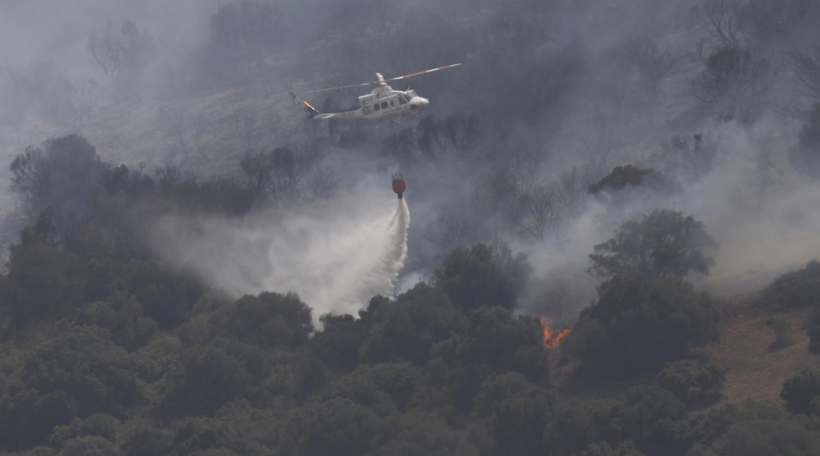 Las fotos del incendio entre La Marchenilla y Pelayo en Algeciras