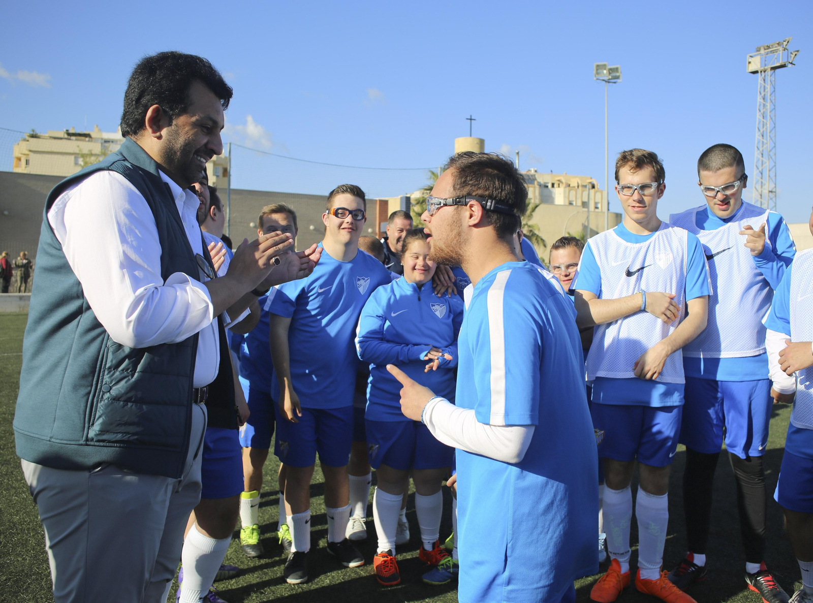 Las fotos del jeque Al-Thani con el Málaga Genuine