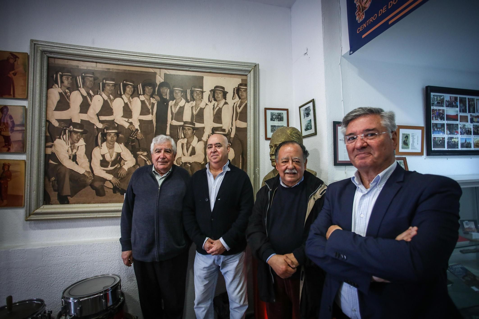 Eugenio Mariscal, Agustín Rubiales, José María Jurado y Antonio Montiel, cuatro presidentes del Aula de Cultura.
