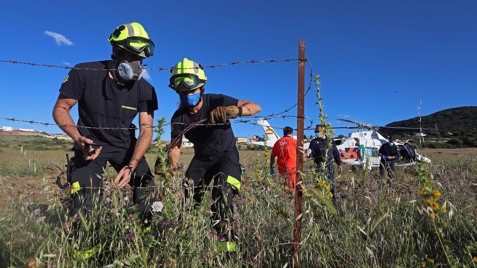 Rescate de un herido en las Pozas del Cobre
