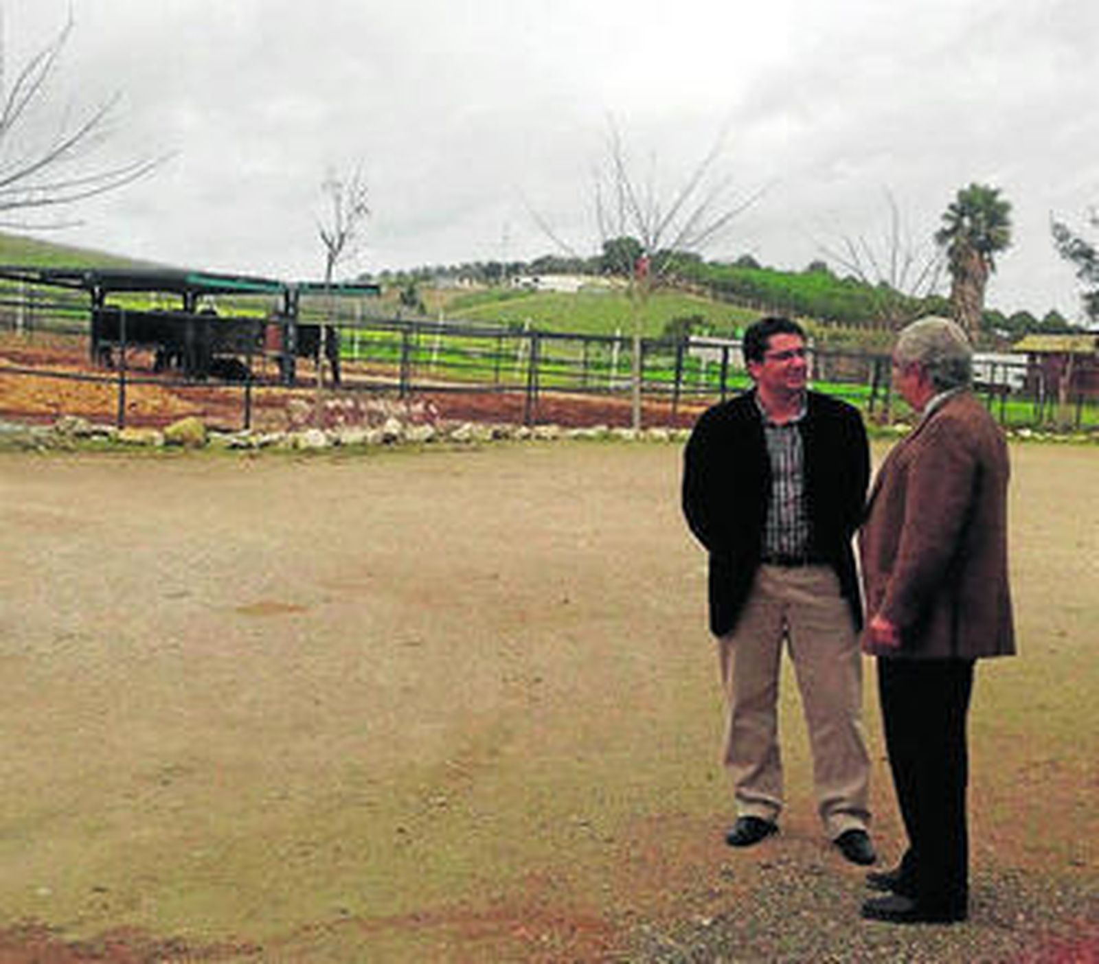 El alcalde, ayer en el Centro de Formación Ecuestre 'Llanos de Vico'.