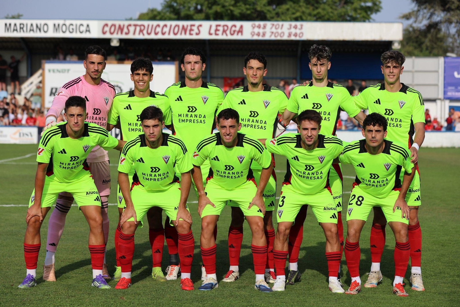 Once inicial del Mirandés en el amistoso celebrado en la localidad navarra de Tafalla.