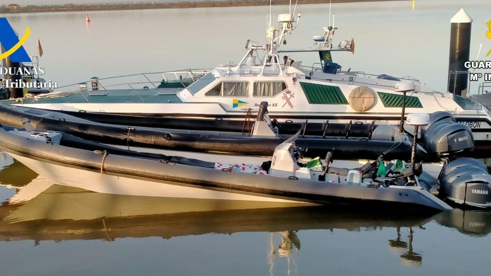 La embarcación interceptada
