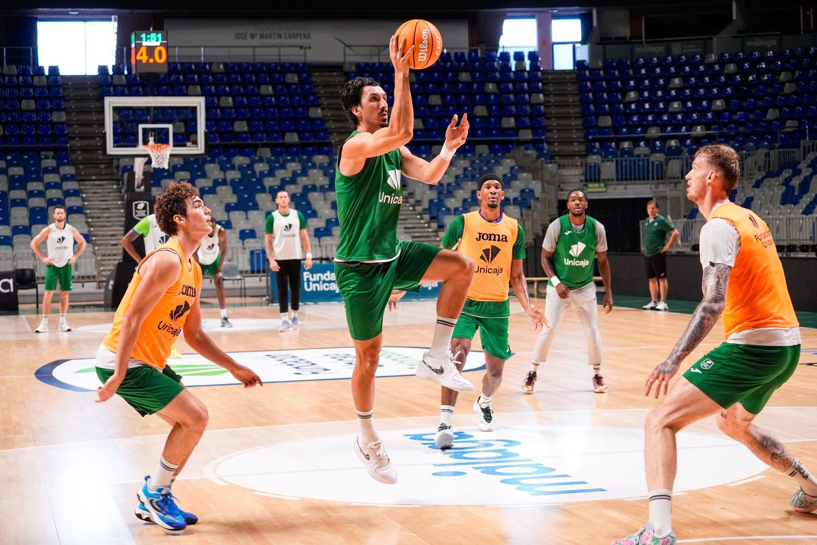 Imagen del entrenamiento de ayer.