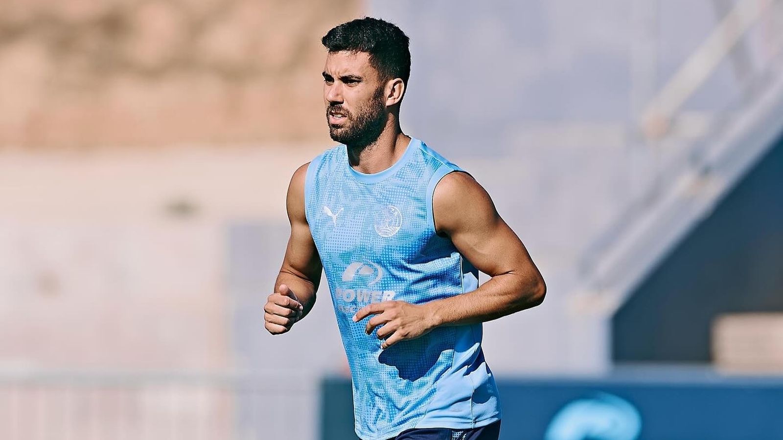 Fede Vico, en un entrenamiento con el Ibiza.