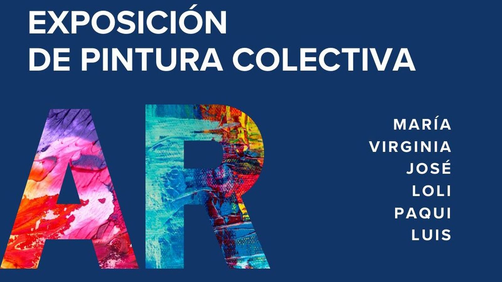 Cartel de la exposición de pintura colectiva en el Museo de Mojácar.