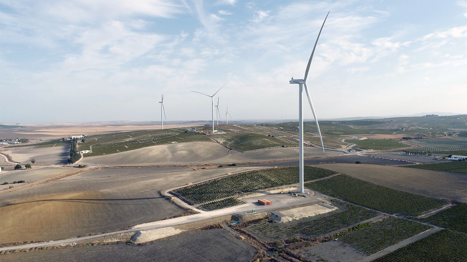 En la imagen, el parque eólico El Barroso.