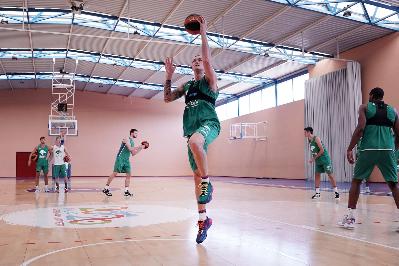 Las fotos del entrenamiento del Unicaja en grupo