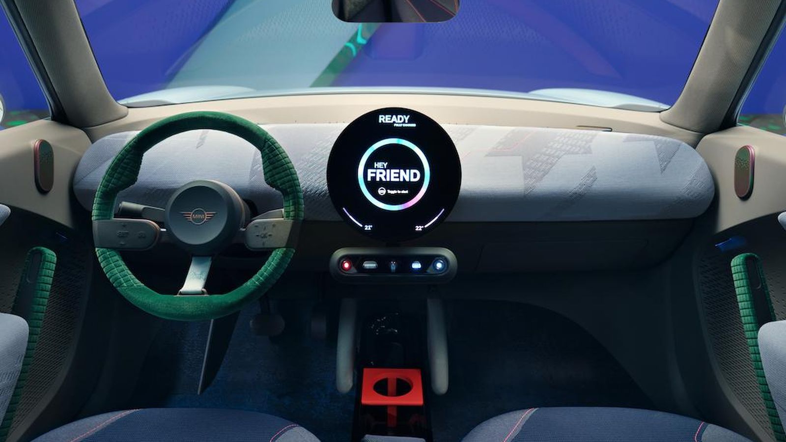 El diseño es muy simple, pero Mini promete una nueva experiencia en cuanto a iluminación, proyecciones sobre el salpicadero o sonido.