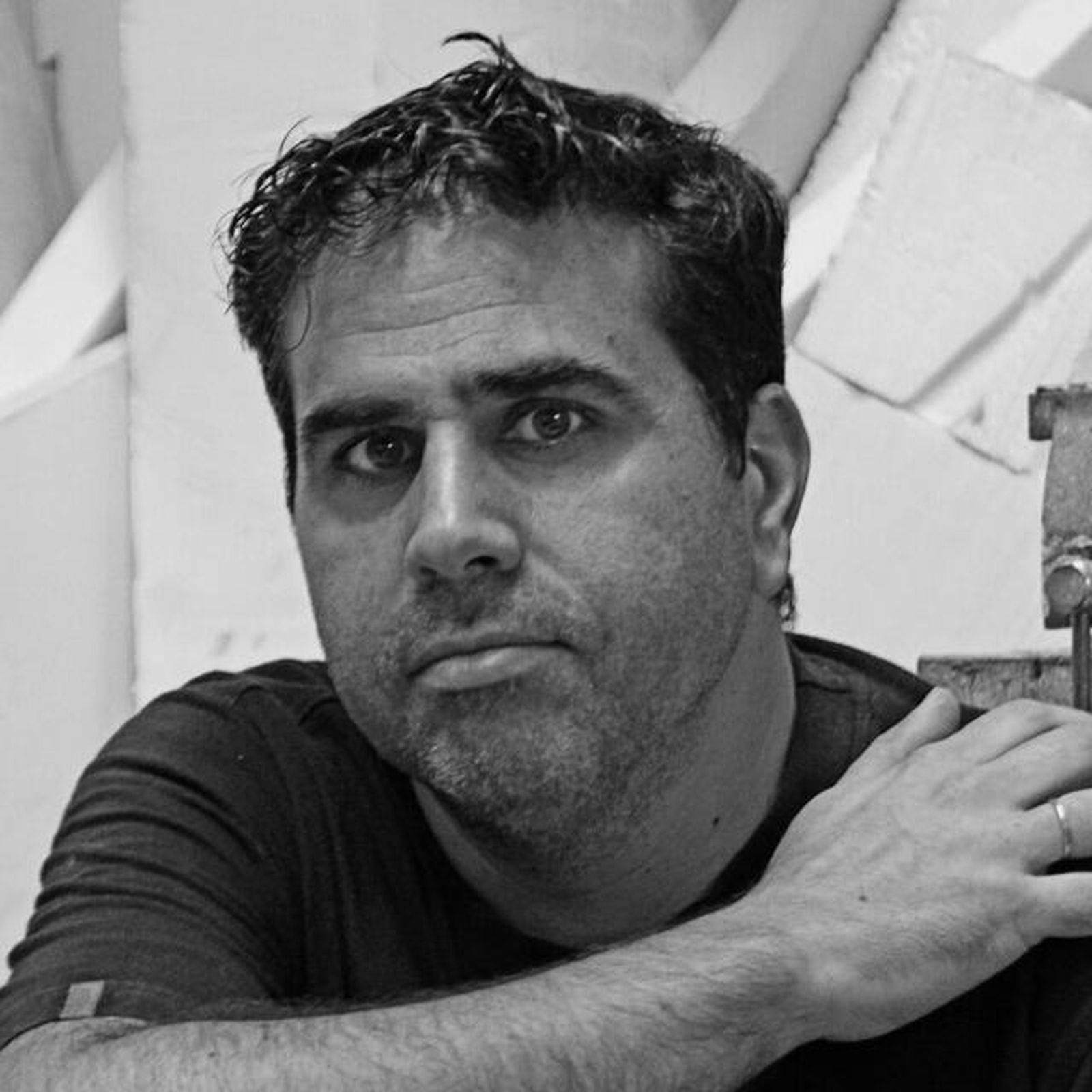 El escultor Manuel Garrido Vázquez.