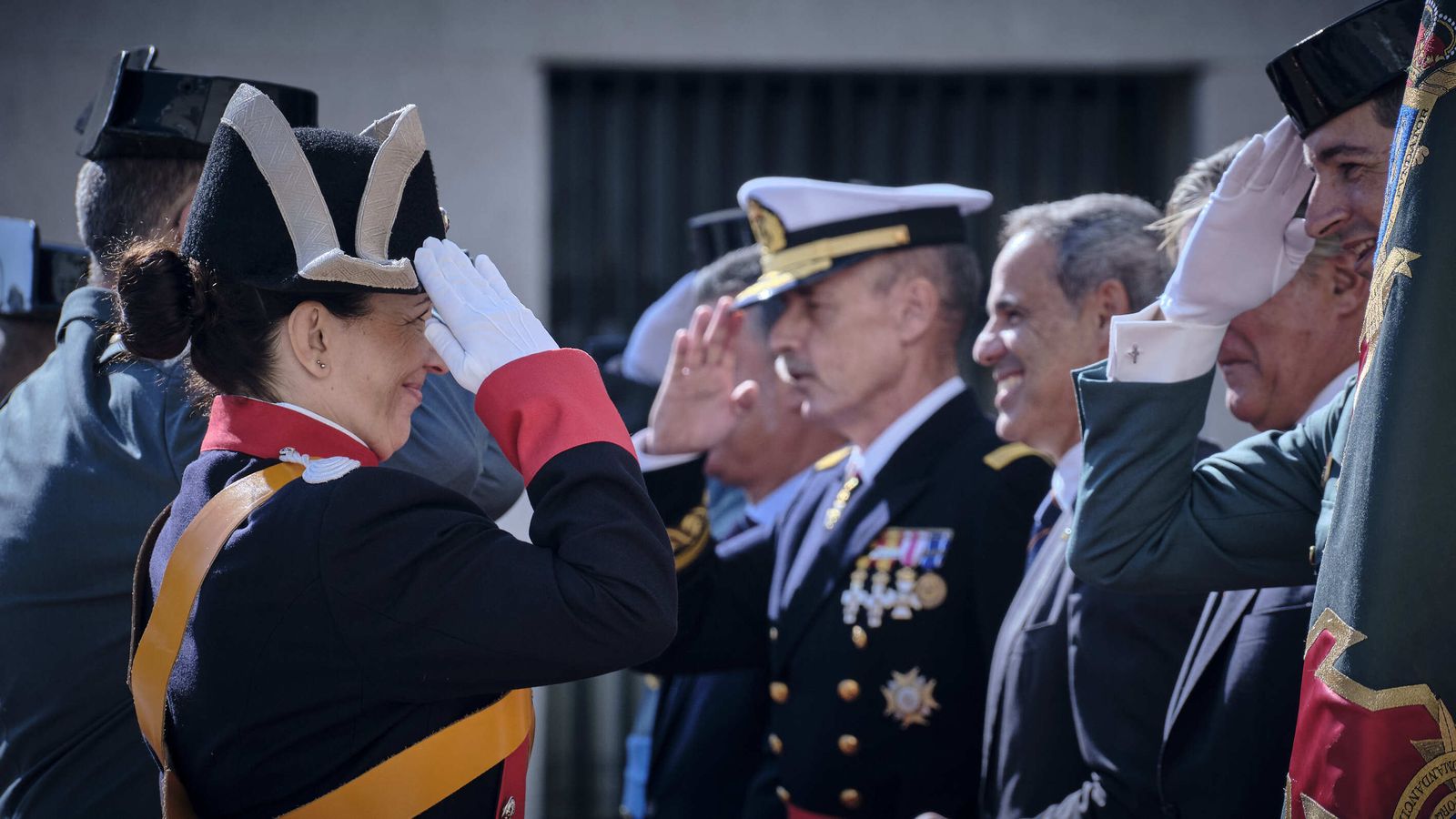 Día del Pilar en la Comandancia de la Guardia Civil de Cádiz.