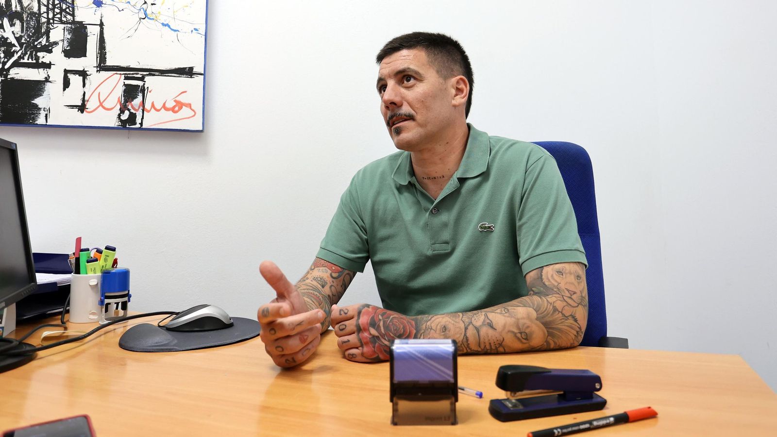 Miguel Ángel Gutiérrez, en un momento de la entrevista.
