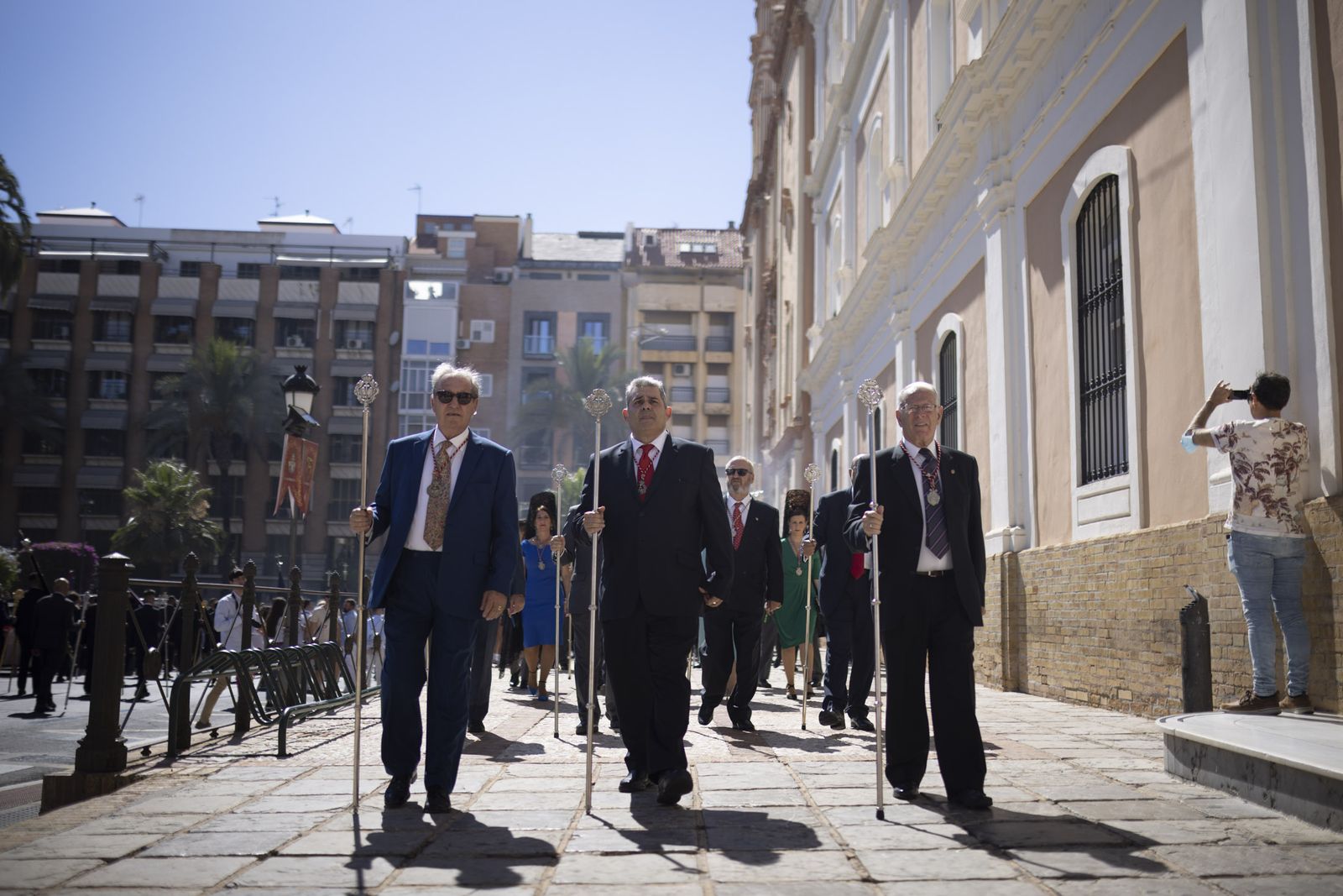 Imágenes de la salida extraordinaria de La Borriquita por las calles de Huelva