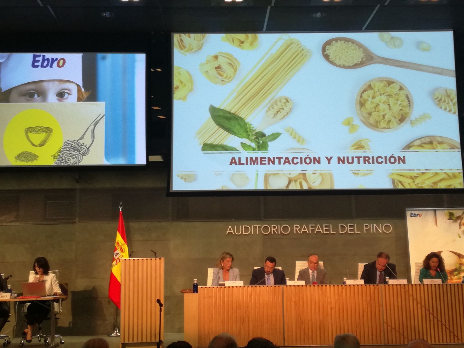 Imagen de la junta general de accionistas de Ebro Foods, hoy en Madrid.