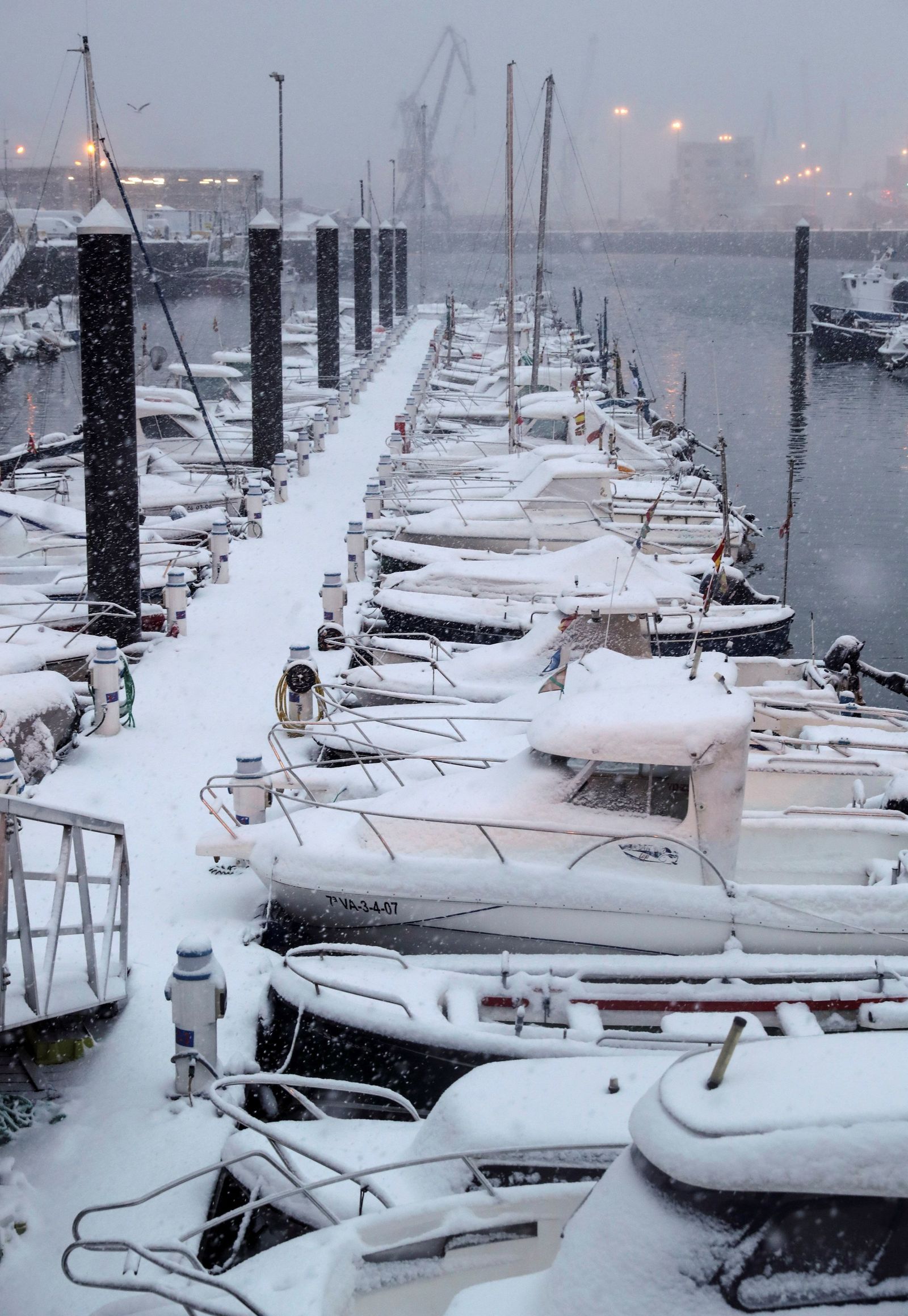 La nieve ha teñido de blanco el País Vasco