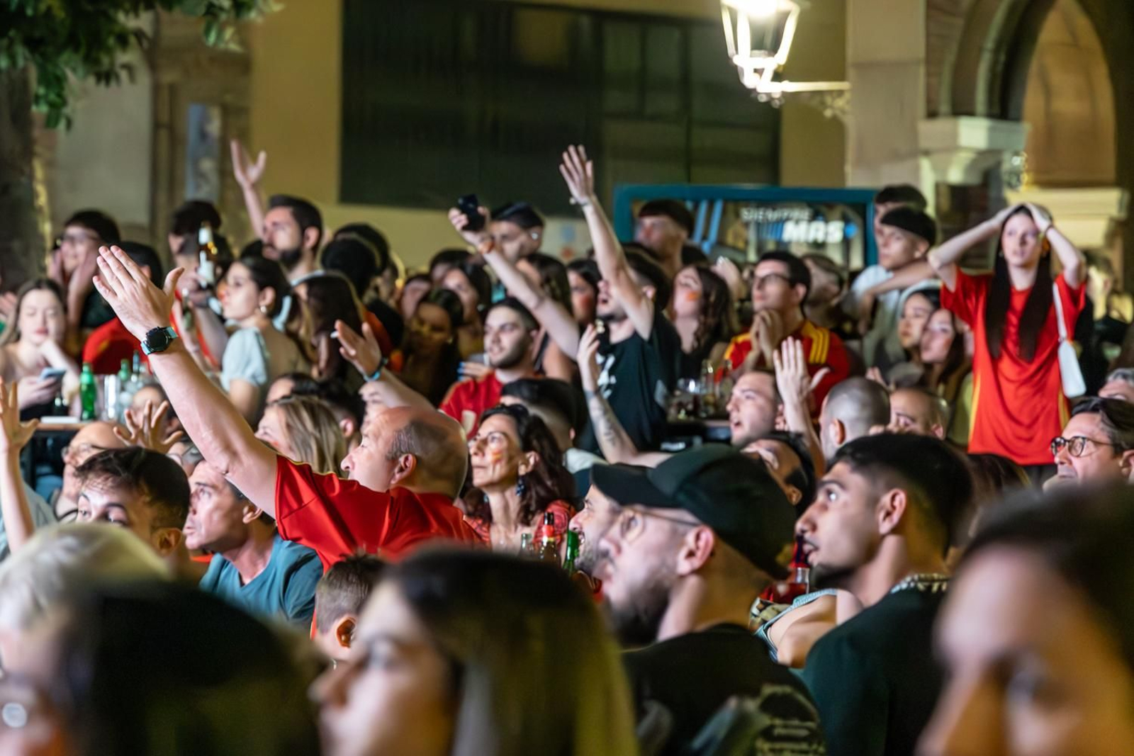 La euforia jiennense por la victoria de España, imágenes