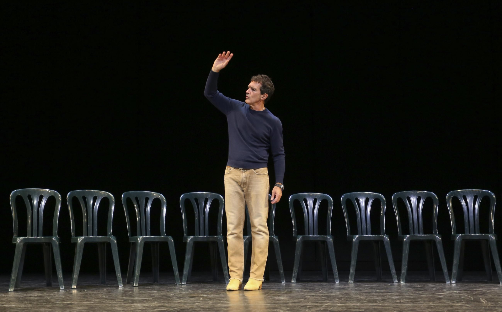 Antonio Banderas (Málaga, 1960), en el escenario del Teatro del Soho.