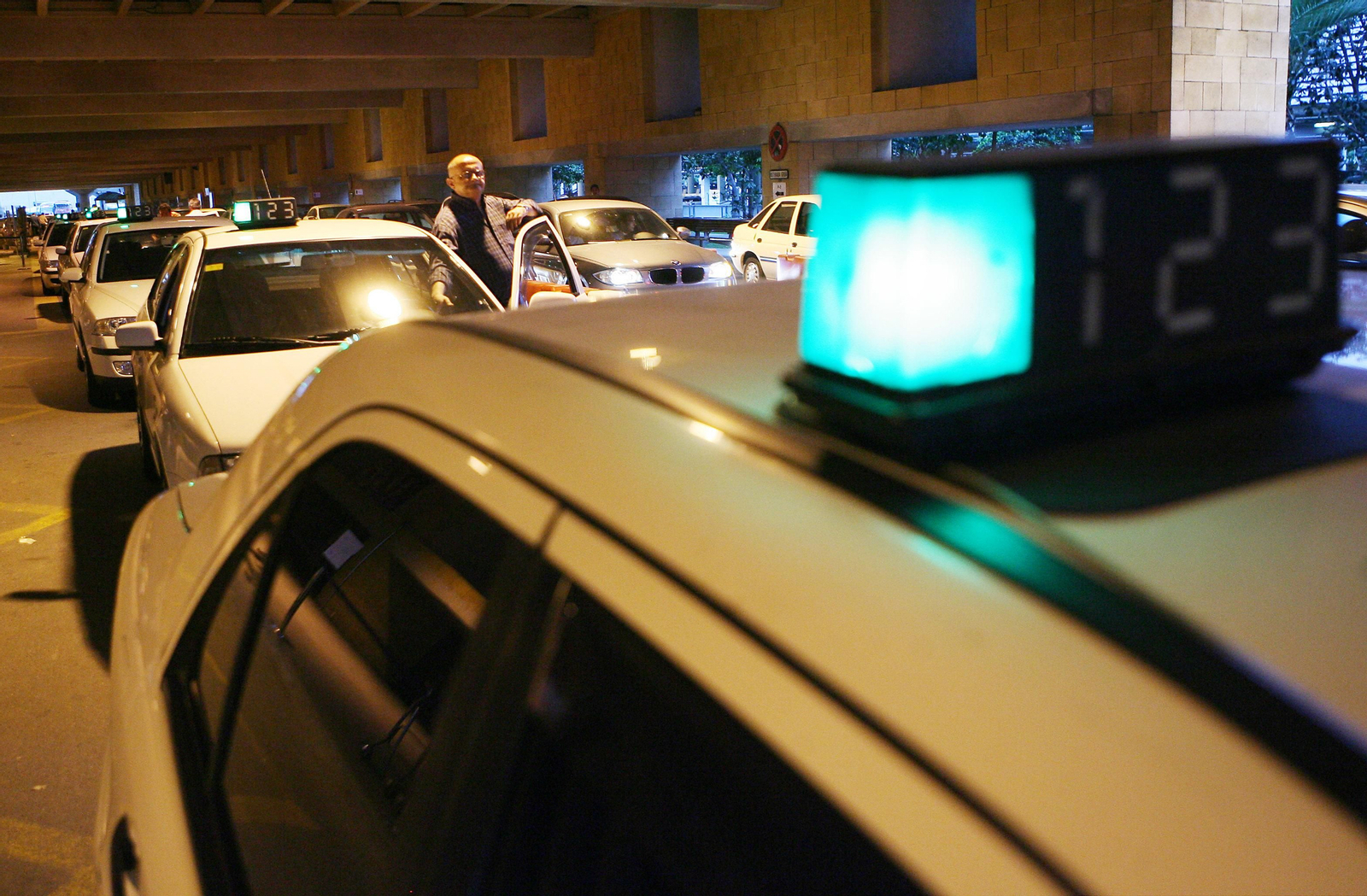 La parada de taxis del aeropuerto de San Pablo, en una imagen reciente.