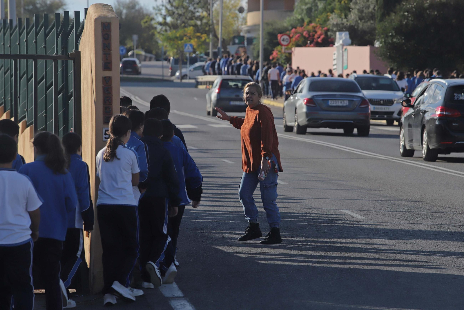 Fotos del simulacro de tsunami en el colegio Nuestra Señora de los Milagros en Algeciras