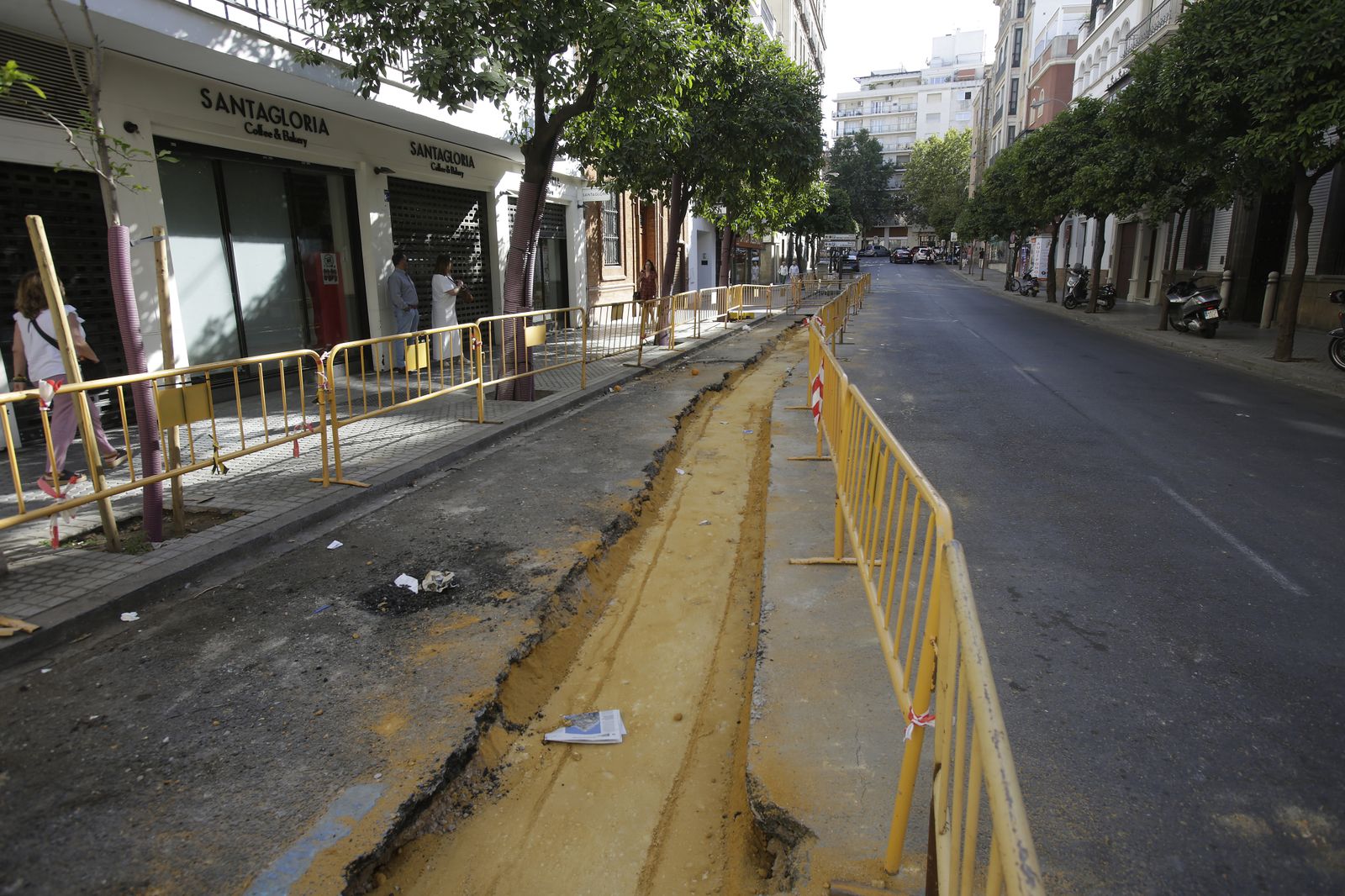 Obras en la calle Canalejas y Cristo del Calvario. Eliminación de aparcamientos