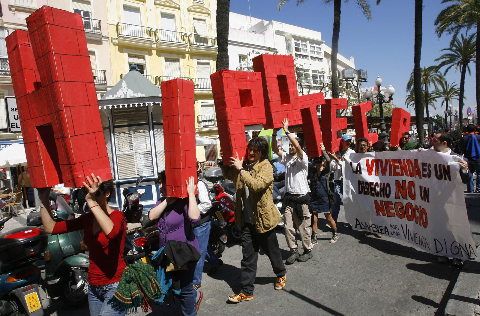 Protesta contra las abusivas cláusulas suelo en la ciudad.