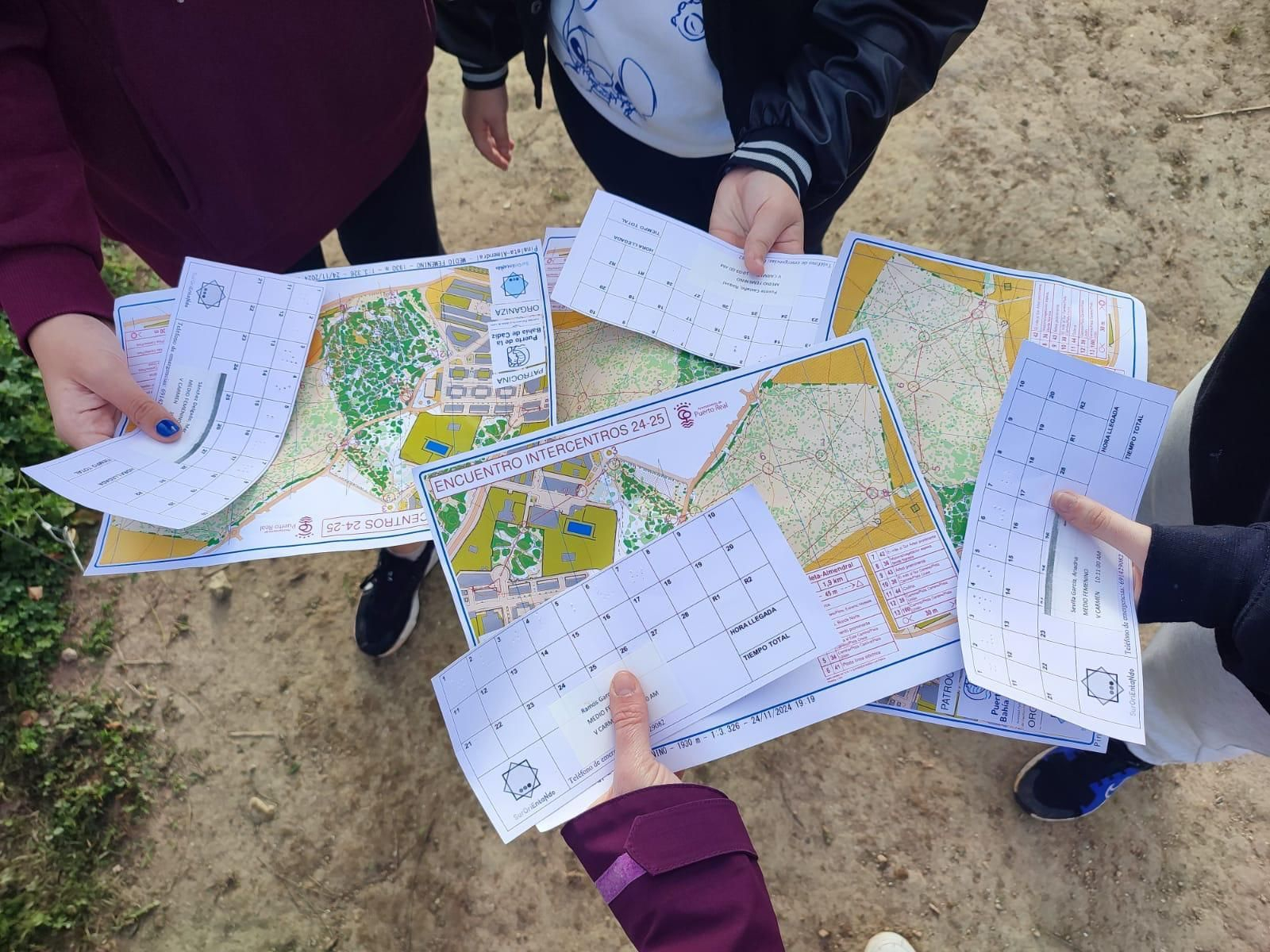 Mapas de orientación que han usado los alumnos participantes