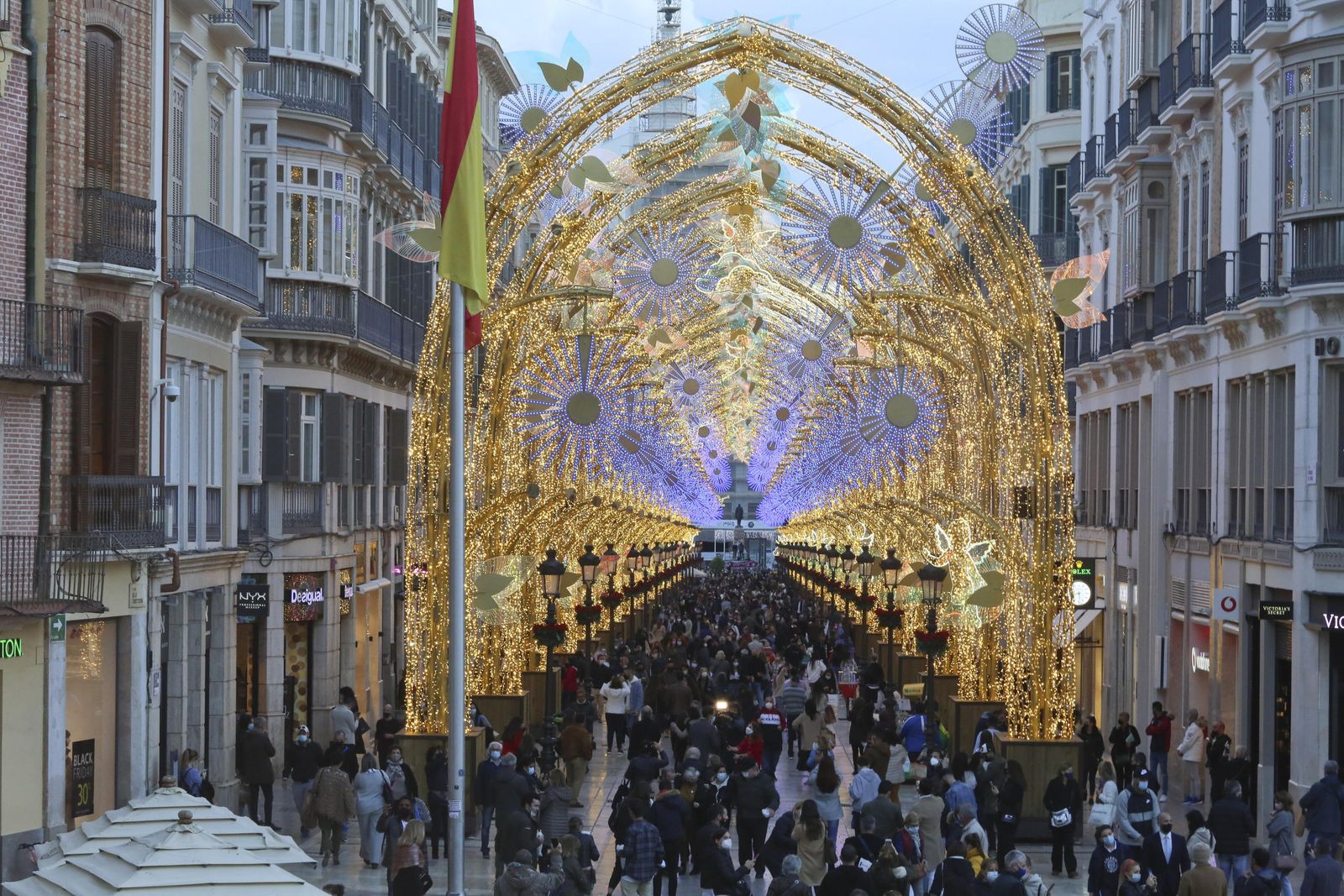 La inauguración de las luces de Navidad de Málaga
