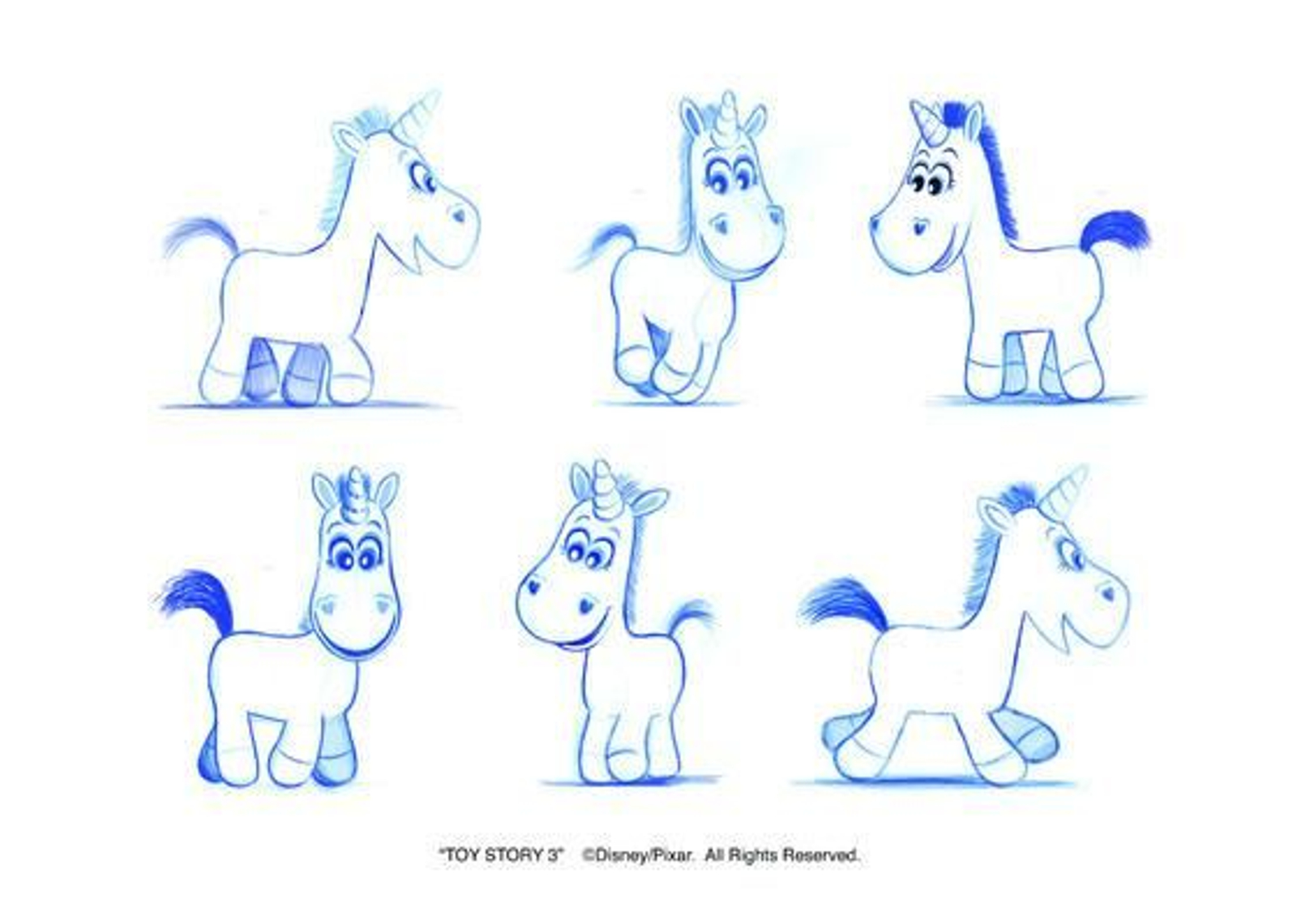 Unos de los dibujo previos a la realización de la película e Lee Unkrich.