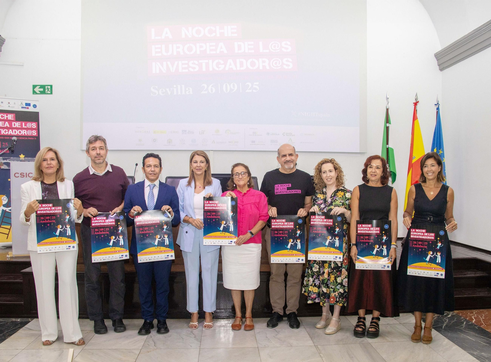 La presentación de la programación de la Noche Europea de los Investigadores en Sevilla.