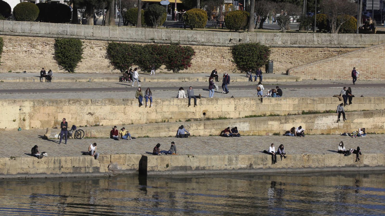 El muelle de la Sal en la mañana del domingo.