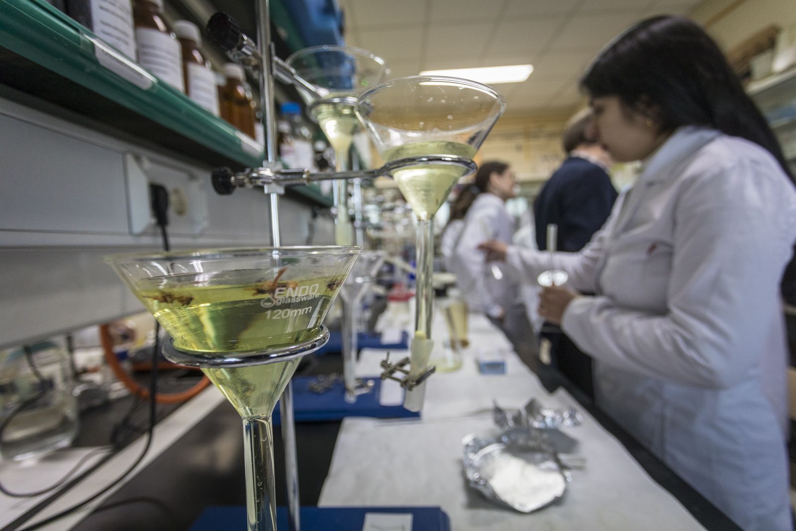 Laboratorio en la Facultad de Ciencias del Mar, en la UCA.