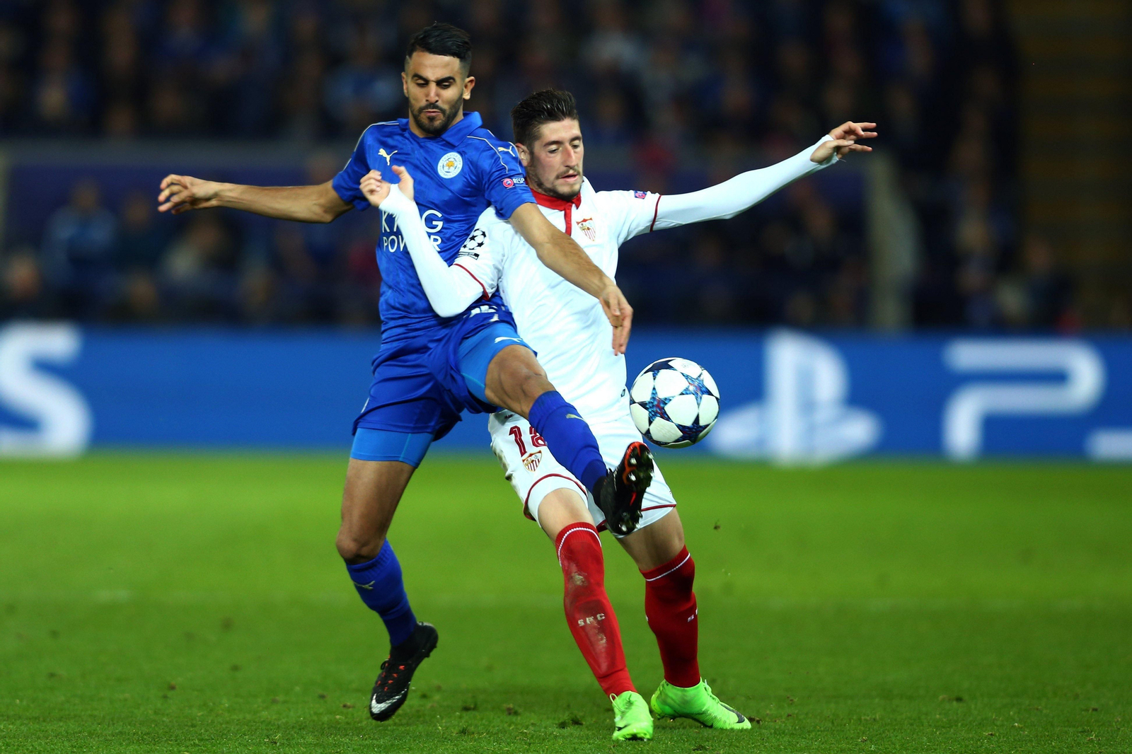 El Leicester-Sevilla FC, en imágenes