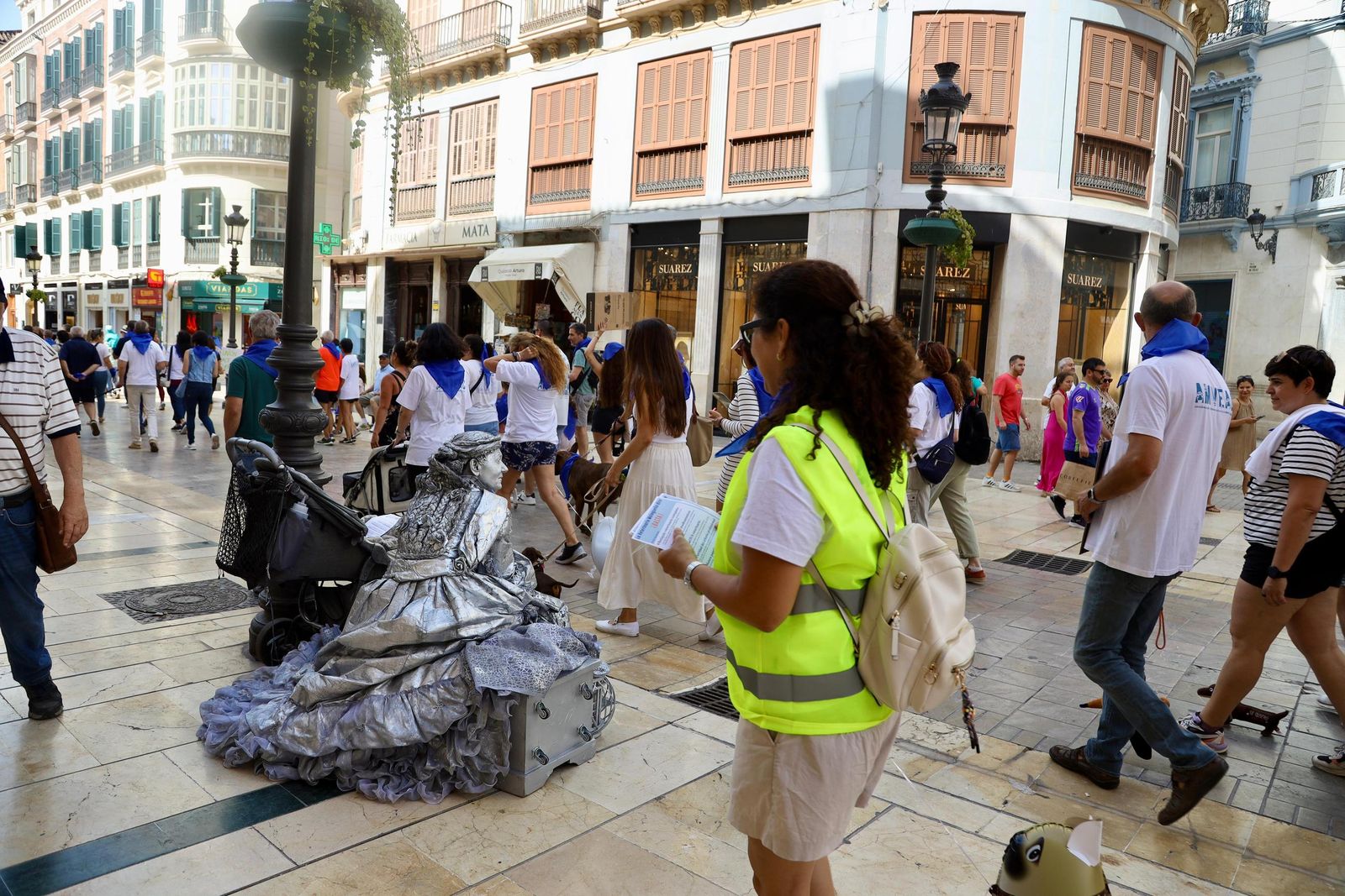 Veterinarios y dueños de mascotas toman calle Larios contra la restricción del uso de medicamentos, en imágenes