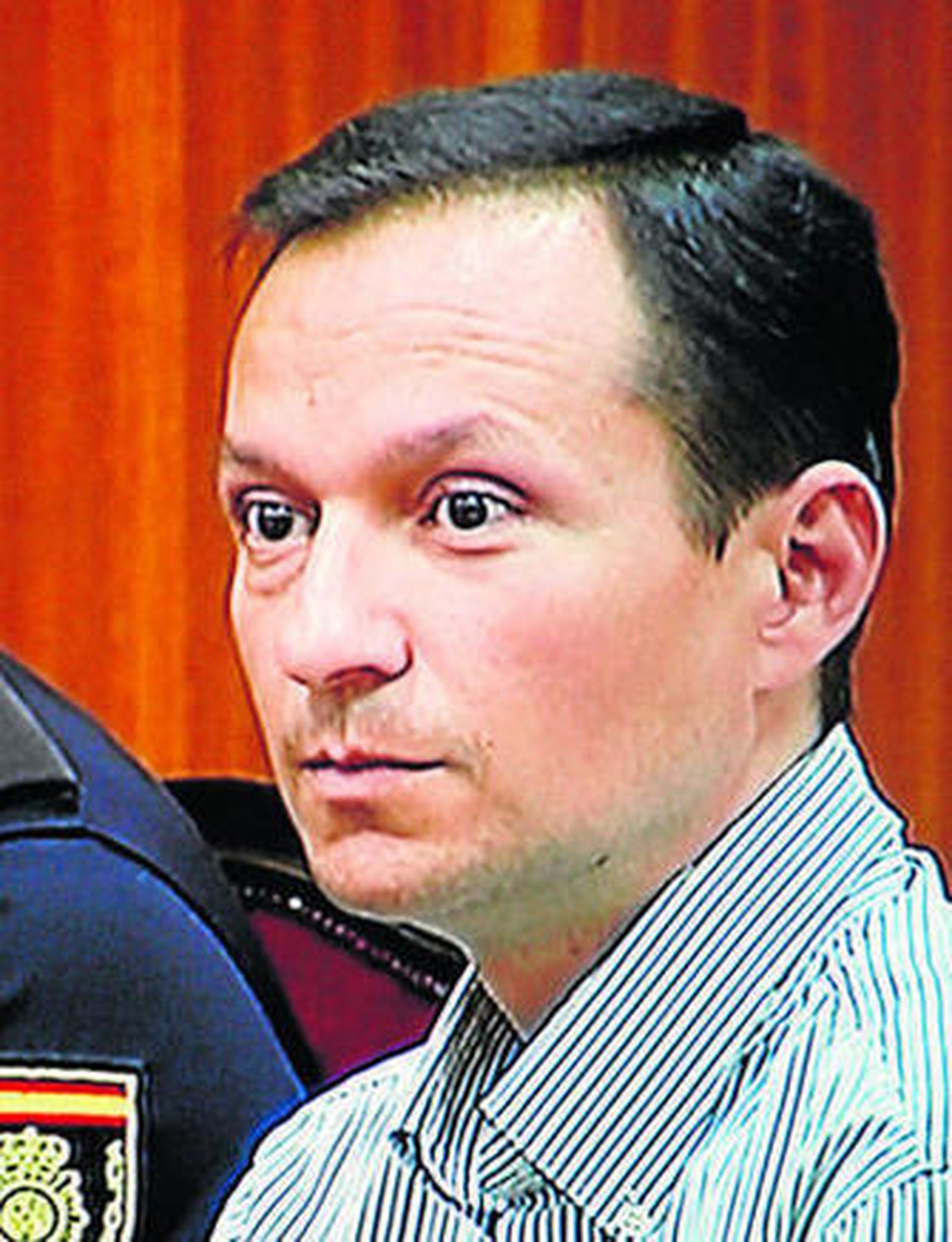 Primer plano de Bretón, en un momento de la vista.