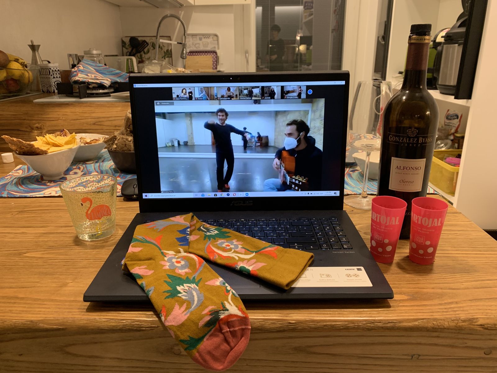 Una de las 'pataítas por tangos' impartidas por el jerezano Andrés Peña.