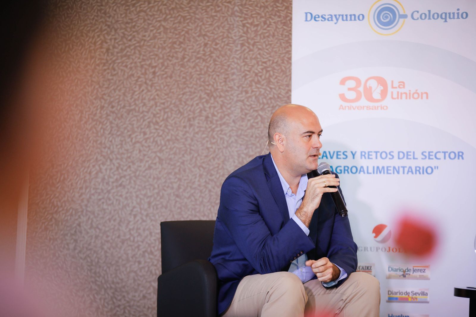 Imágenes del desayuno coloquio de Diario de Almería, con Jesús Barranco, CEO de La Unión