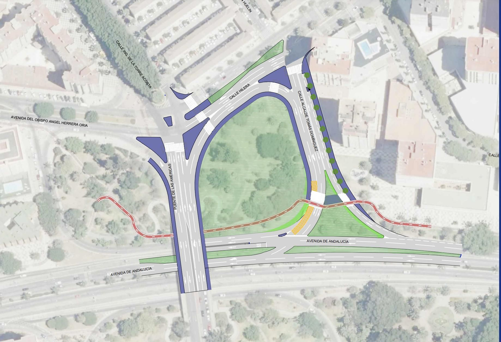 Nudo del Puente de las Américas tras las actuaciones.