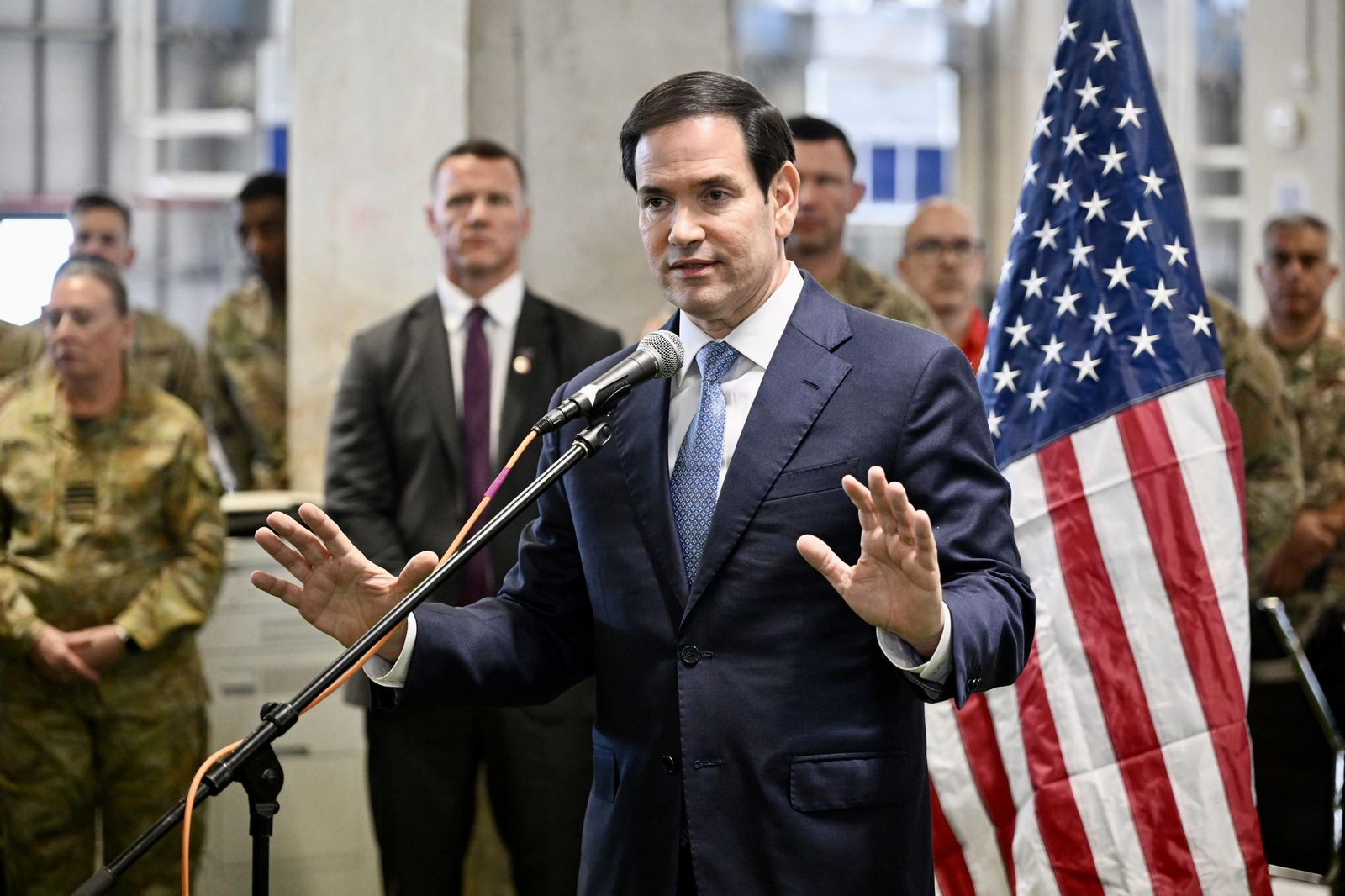 El secretario de Estado de EEUU, Marco Rubio, en su visita a Israel.