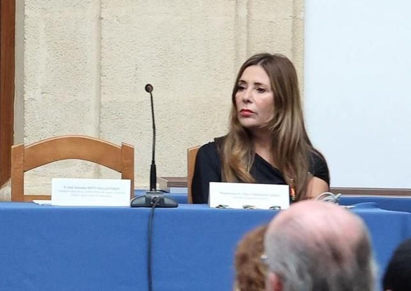 La nueva decana de los juzgados de Jerez, durante un acto organizado por la Policía Nacional a principios del mes de octubre.