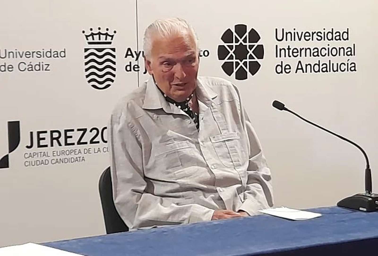 Juan de Dios Ramírez Heredia, durante su conferencia.