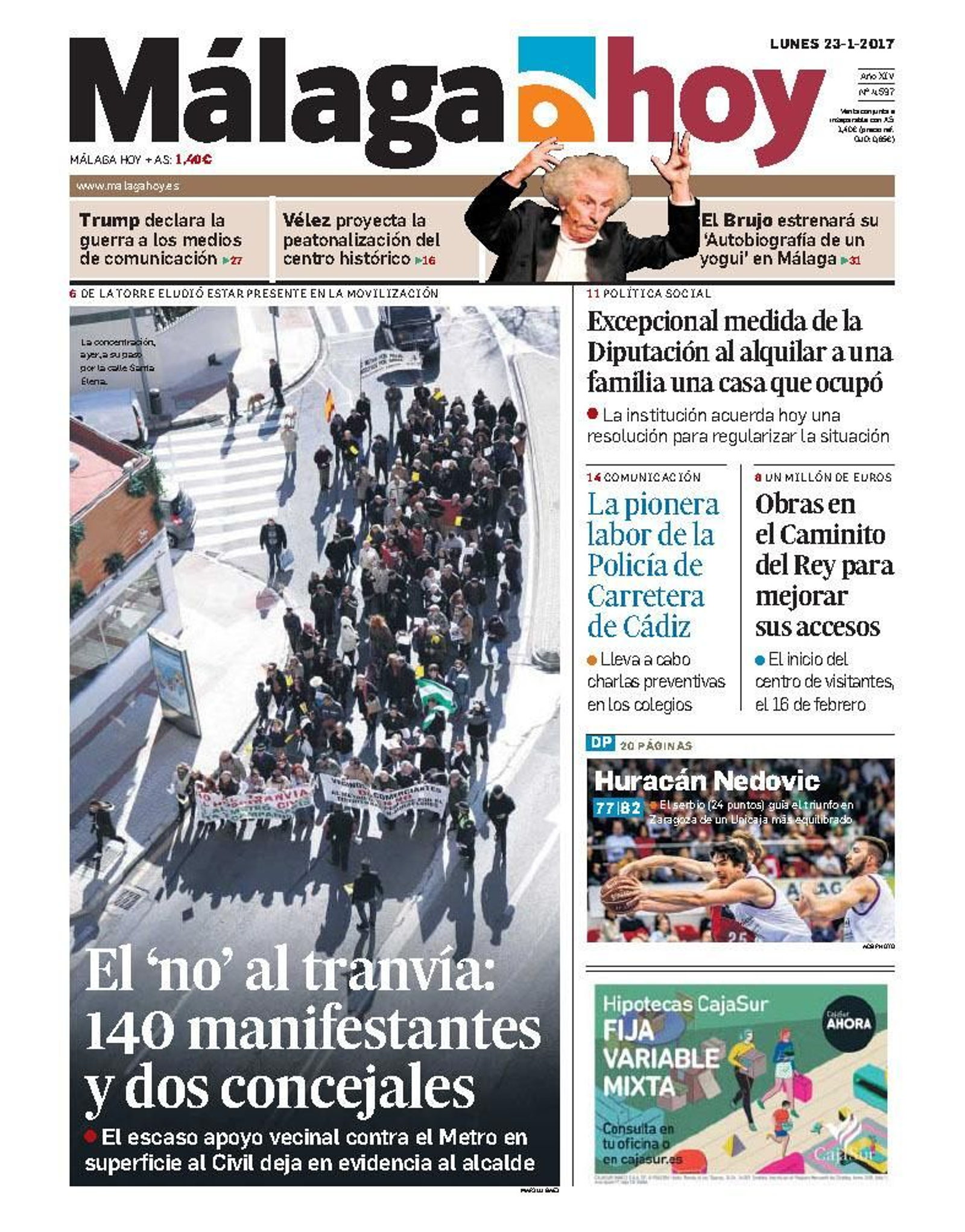Rechazo en evidencia.  Los vecinos contrarios al Metro en superficie salen a la calle;apenas son unos 140 los manifestantes.