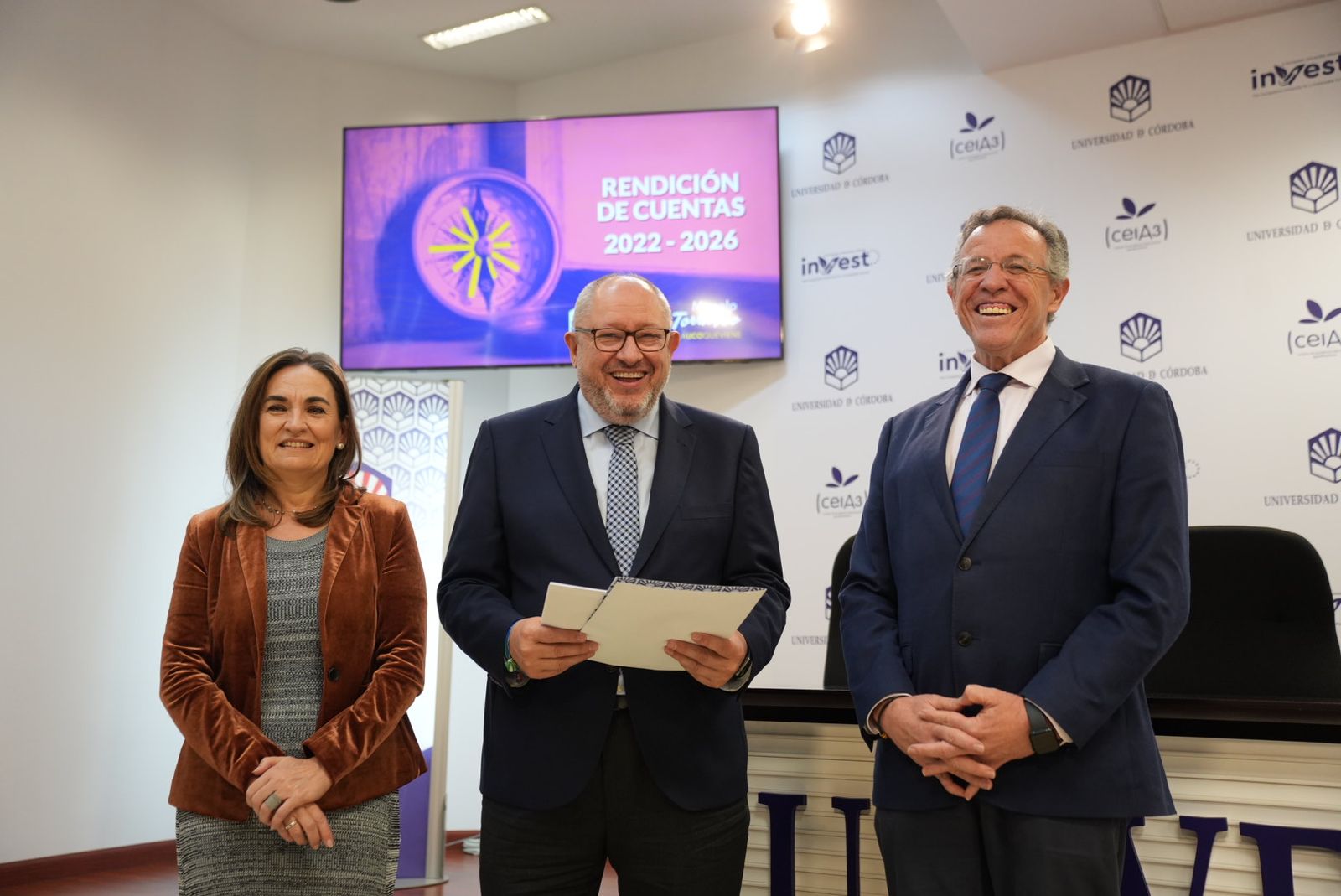 El rector de la UCO, Manuel Torralbo, en rueda de prensa.