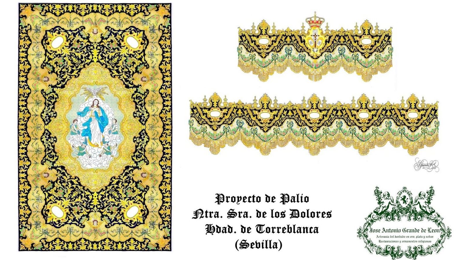 Diseño del palio de Torreblanca, obra de Grande de León