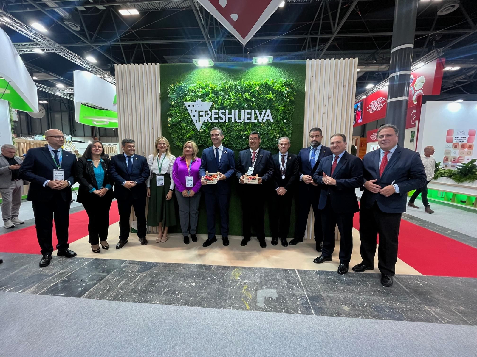 Imágenes de la participación de Huelva en la primera jornada de Fruit Attraction 2024