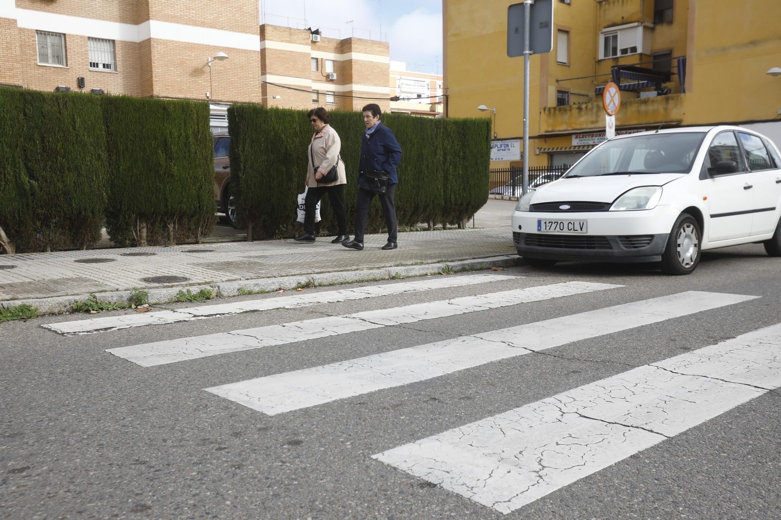 Imágenes de algunos de los pasos de peatones de Córdoba en los que se mejorará la accesibilidad